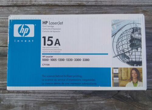 HP 15A LaserJet C7115A Black Toner Cartridge Genuine NIB 1000 12000 3300 1220 - £11.84 GBP