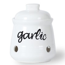 Garlic Keeper With Lid, Ceramic Mini Garlic Saver Container For Countertop, Farm - £22.51 GBP