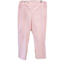 Crown and Ivy Pink Striped High Waisted Stretch Ankle Pants Size 12 - £19.79 GBP