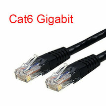 6Ft Cat6 Rj45 24Awg 550Mhz Gigabit Lan Ethernet Network Patch Cable - Black - £14.07 GBP