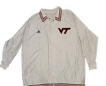 Virginia Tech Adidas Jacket Hokies Basketball Warm Up Button Up Size XL Vtg - $49.45