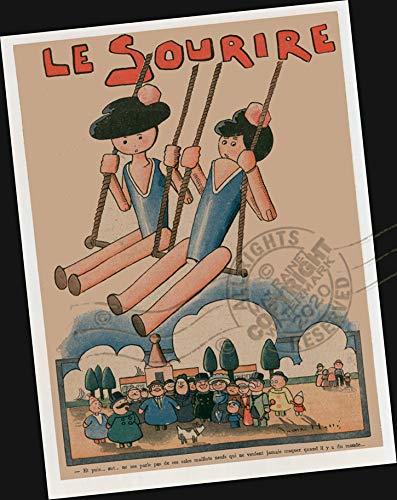 Le Sourire &quot;Challenge from the Smile, 2 dolls&quot; French Mag Cover - New Fi... - $59.84