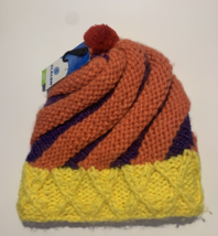 Slalom Kid&#39;s Winter Knitted Warm Hat Cap Beanie Swirl Multicolored Boys Girls OS - £6.31 GBP