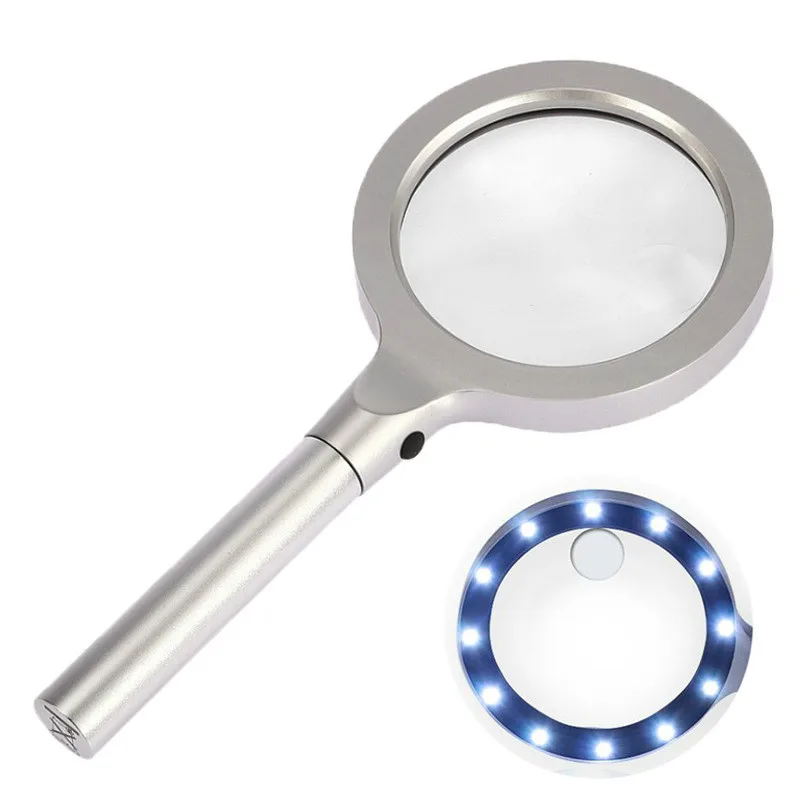 2 LED lamps 5x 10x brightness Illuminated Magnifier  handheld high-definition re - £175.54 GBP