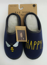 Rae Dunn Women&#39;s Slippers Happy Size S 5-6 Bee Mine Blue Multi-Color - £27.12 GBP