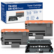 3pk High Yield TN850 Toner DR-820 Drum Compatible for Brother L5800DW L5850DW - £55.05 GBP