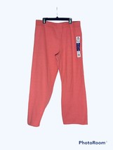 Hanes EcoSmart Soft Fleece Open Leg Sweatpants Calypso Coral XL NEW - $10.88
