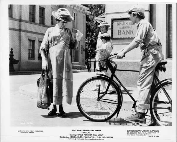 Rascal 1978 Disney movie 8x10 photo Billy Mumy on bicycle outside bank ...