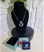 Vintage Swarovski Crystal Pendant Necklace w/ Swan Charm &amp; Box - Rare Find - $173.19 CAD