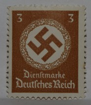 Vintage Stamps German Germany 3 Pfg Three Pfennig Swastika Stamp X1 B13 - £1.36 GBP