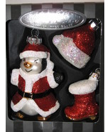 Radko Celebrations Xmas Ornament Santa Suit Penguin Boot Hat 25 Annivers... - £39.31 GBP