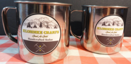 Klondike Craigs Good As Gold Handcrafted Sodas Silver Tin Cup Mugs Qty 2 - £19.37 GBP