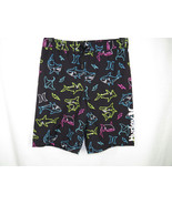 Boys Size 14/16 Hurley Black Multi Shark Print Swim Trunks, NEW - $29.99