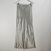 New Look Satin Maxi Skirt Silver Size UK 12 NEW - £21.43 GBP