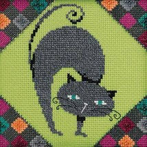 Ashes Cat Beaded Counted Cross Stitch Kit Mill Hill 2020 Debbie Mumm Alley Cats  - £10.21 GBP