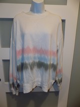 SO WHITE W/TIE DYE LS CREWNECK SWEATSHIRT SIZE XXL WOMEN&#39;S - $262.29 MXN