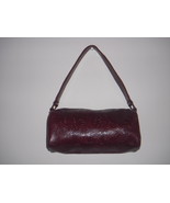 New! Victoria&#39;s Secret Floral Faux Tooled Leather Burgundy Satchel Bag P... - £11.76 GBP
