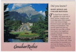 Postcard Banff Avenue &amp; Cascade Mountain Banff National Park Alberta - £2.31 GBP