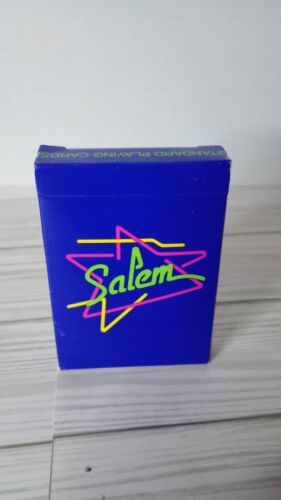 Vintage 1990 Neon Salem Cigarettes Deck of Bicycle Playing Cards - Made in USA - $7.91