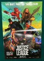 JUSTICE LEAGUE () DC Comics Warner Bros  movie 11&quot; x 17&quot; promotional poster - £11.66 GBP