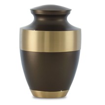 Large/Adult 228 Cubic Ins Black Artisinal Brass Funeral Cremation Urn fo... - $3,003.17 MXN
