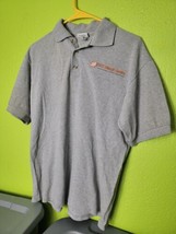 Mens Polo Shirt Vintage Y2K Home Depot Friendly Service Gray Medium - £22.98 GBP
