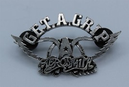 Aerosmith Pin Brooch Get A Grip - English Pewter Alchemy Poker Vintage 1993 - $39.73