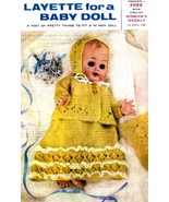 Vintage knitting pattern for Doll layette. Womans weekly 1960. PDF - £1.69 GBP