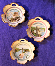 Niagara Falls Vintage Trio Small Souvenir Scenic Ashtrays Made In Japan Set Of 3 - £11.99 GBP