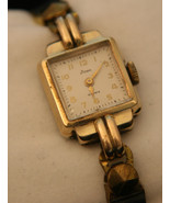 Vintage 1940&#39;s smooth running Stowa ladies&#39; Swiss 15J gold dress wristwatch - £78.10 GBP