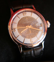 Rare vintage men&#39;s Helbros Invincable Constellation calendar 21J wristwatch - £95.92 GBP