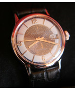 Rare vintage men&#39;s Helbros Invincable Constellation calendar 21J wristwatch - £93.72 GBP