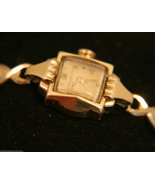 Vintage 1953 ladies',  fancy case,17J Swiss Bulova gold bracelet wristwatch  - $100.00