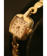 Vintage 1950's ladies' gold, American-Made, 19J, Elgin dress wristwatch   - $70.00