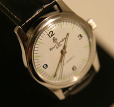 Restored &amp; serviced men&#39;s vintage 17J Henri Sandoz &amp; Fils Swiss Wristwatch - £63.39 GBP