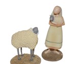 2 DEMDACO Pure Of Heart Shepherd + Sheep Nativity Figures w Box - $173.21