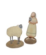 2 DEMDACO Pure Of Heart Shepherd + Sheep Nativity Figures w Box - £136.20 GBP