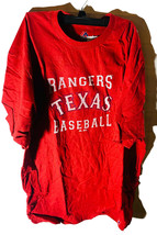 MAJESTIC Atletico Uomo Texas Rangers Spettacolare Manica Corta T-Shirt XL Rosso - £13.91 GBP