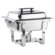 Choice Economy 4 Qt. Half Size Stainless Steel Chafer with bonus rebate - $94.05