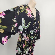 Apt.9 Short Tie Robe Women Size XL Black Floral Pockets Light - $220.96 MXN