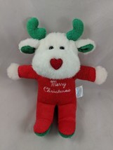 Carters Merry Christmas Reindeer Moose Plush Rattle Terry 8 Inch Stuffed Animal - £15.04 GBP