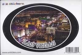 An item in the Movies & TV category:  LAS VEGAS STICKER 6" X 4", NEW