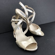Louise Et Cie LO-Ingrid Sandal Gold Metallic Strap Womens Shoe Size 5.5 M - $39.99