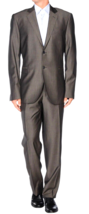 Pierre Balmain Men&#39;s Italy Gray Stripes  Wool Suit Blazer Pants Size US ... - £294.50 GBP