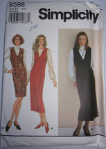 Simplicity Misses Jumper &amp; Blouse Size 6-10 #8598 1993 - £3.18 GBP