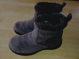L.L. B EAN Brown Tek 2.5 Waterproof Suede Leather Short Boots W/ZIPPER-7M-NICE - £14.11 GBP