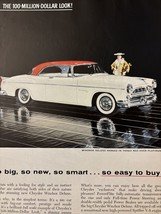 1955 Chrysler Windsor Deluxe Coupe New Car print ad and F9F-8 Cougar Fig... - $7.18