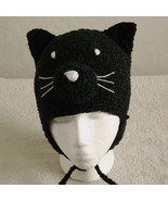 Black Cat Hat with Ties for Children - Animal Hats - Medium - £12.78 GBP