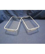 Two Industrial Storage Baskets Display Metal Wire Bin Crate Handles 12 x... - £11.93 GBP