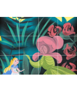 Alice in Wonderland Alice and Mother Daffodil ceramic tile mural backsplash - $80.87 CAD+
